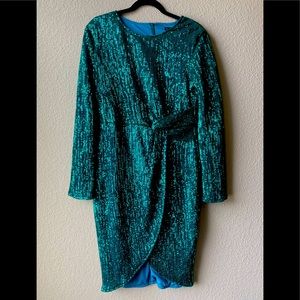 Emerald long sleeve dress